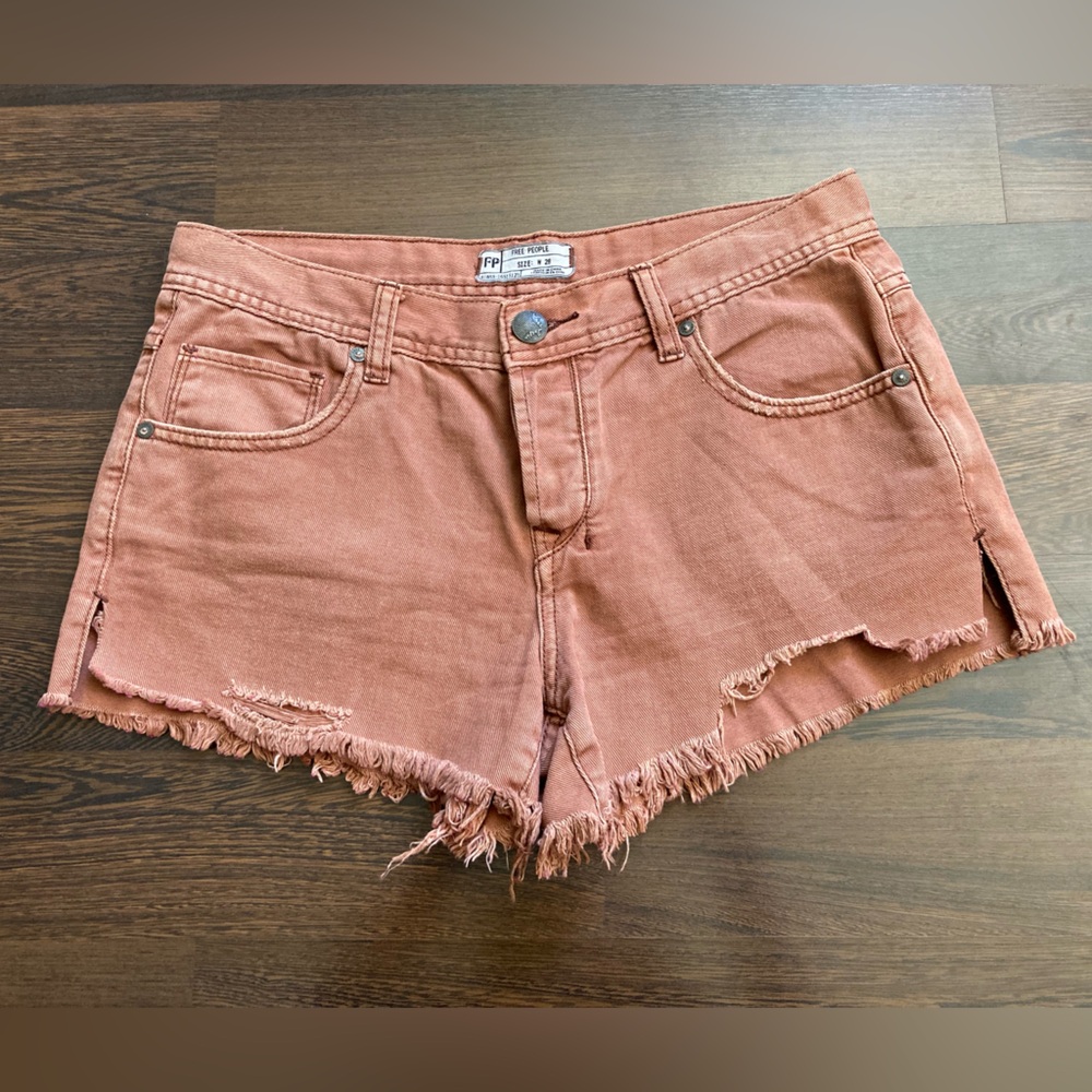 Free People Frayed Denim Shorts - Size 28